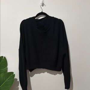 Black Women's Cropped Sweater